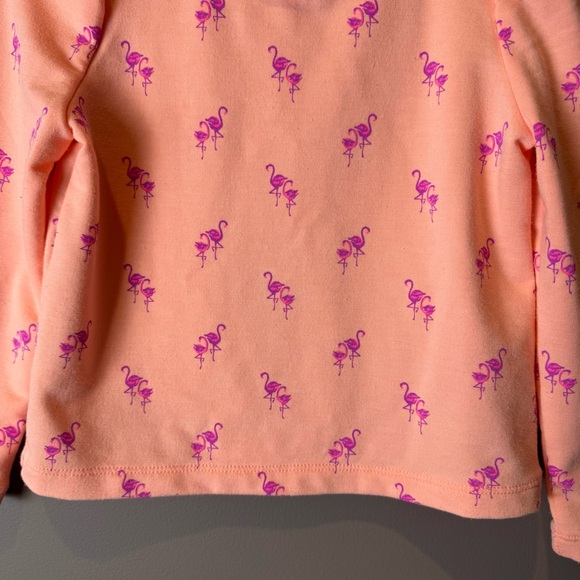 Lilly Pulitzer Mini Jansen Sweatshirt Peach Flamingo XS (2-3) - Picture 4 of 9